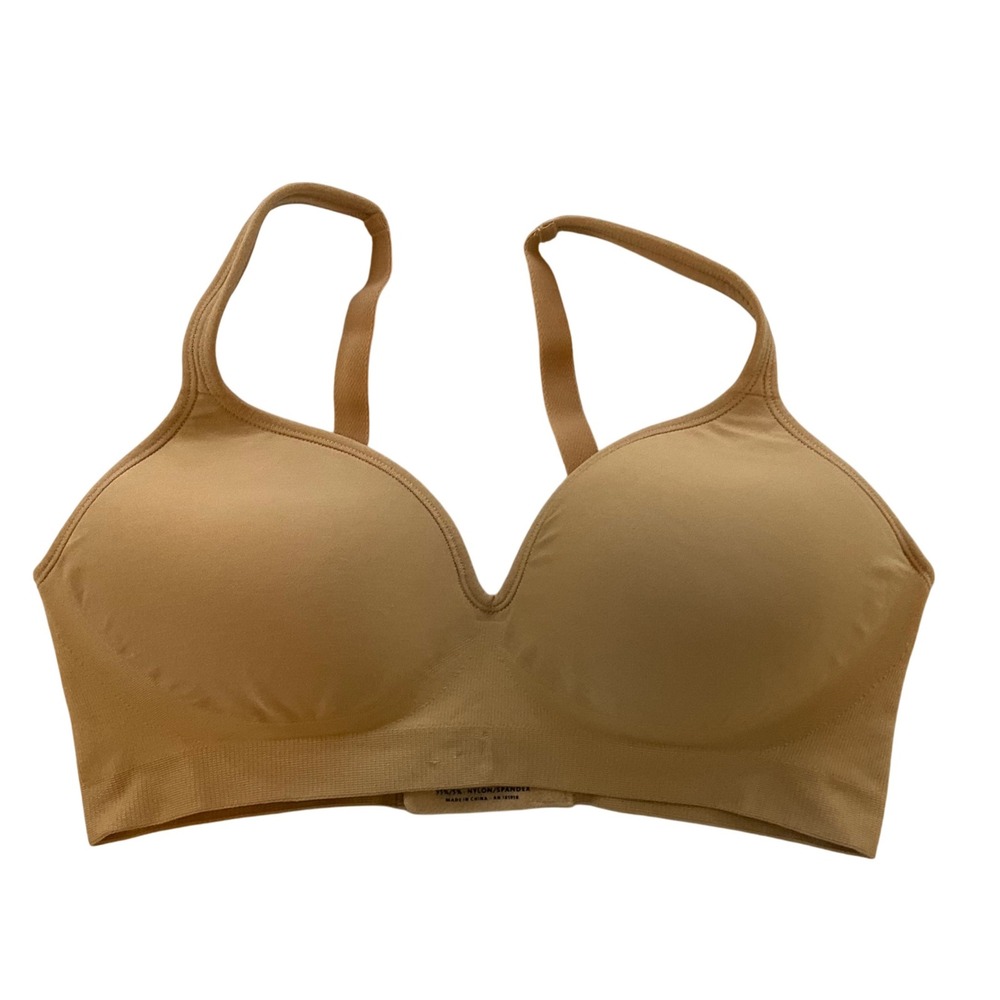 UNDER OUTFIT Women's Seamless Comfort Sports Bra Style 460 Tan Medium Adjustable